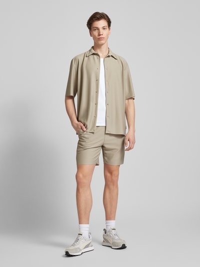 Only & Sons Relaxed Fit Freizeithemd mit Feinripp Modell 'BOYY LIFE' Sand 1