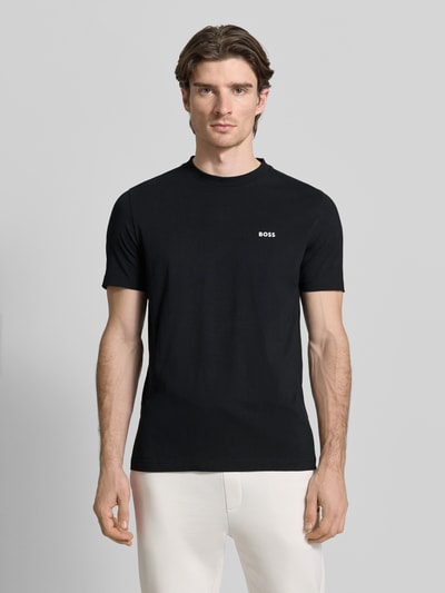 BOSS Green T-shirt z nadrukiem z logo Czarny 4