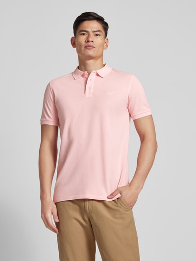 JOOP! Jeans Regular Fit Poloshirt im unifarbenen Design Modell 'Ambrosio' Rosa 4