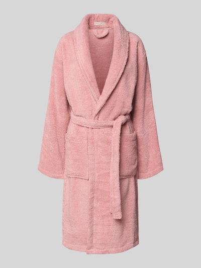 Christian Berg Woman Bademantel mit Bindegürtel und aufgesetzten Taschen Altrosa 2