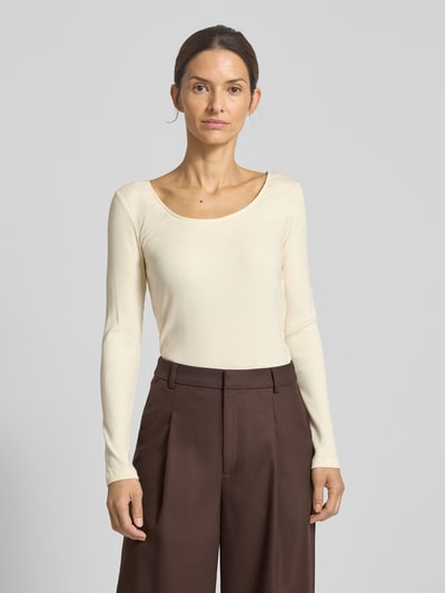 Lauren Ralph Lauren Longsleeve in Ripp-Optik Modell 'CHITRA' Ecru 4