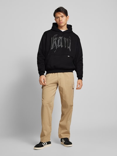 KARL KANI Hoodie mit Label-Print Black 1