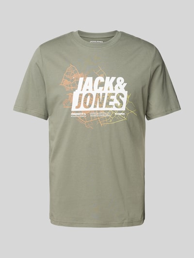 Jack & Jones T-Shirt mit Label-Print Hellgruen 2