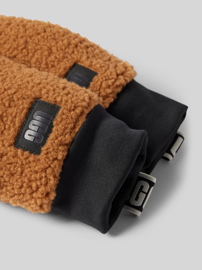 UGG Fäustlinge mit Label-Badge Modell 'UGGFLUFF MITTEN' Camel 2