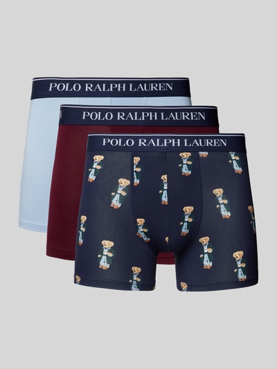 Polo Ralph Lauren Underwear Trunks mit elastischem Label-Bund im 3er-Pack Bleu 1