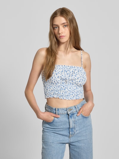 Review Crop Top mit elastischem Bund Weiss 4