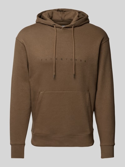 Jack & Jones Hoodie mit Label-Print Taupe 2