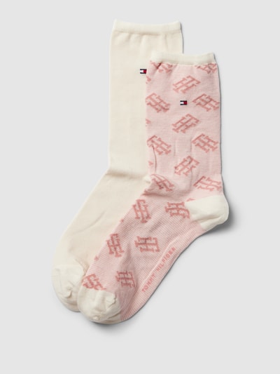 Tommy Hilfiger Sokken met labeldetails in een set van 2 paar Roze - 1