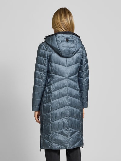 Gil Bret Lange gewatteerde jas met tweewegritssluiting Bleu - 5