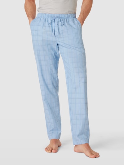 Hanro Pyjamabroek met ruitmotief, model 'Ian' Lichtblauw - 4