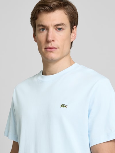 Lacoste T-shirt met labelpatch Lichtblauw - 3