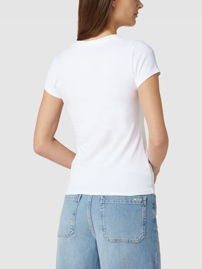 Guess T-shirt met logoprint, model 'HIBISCUS' Offwhite - 5