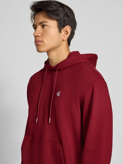 Calvin Klein Jeans Hoodie mit Kapuze Bordeaux 3