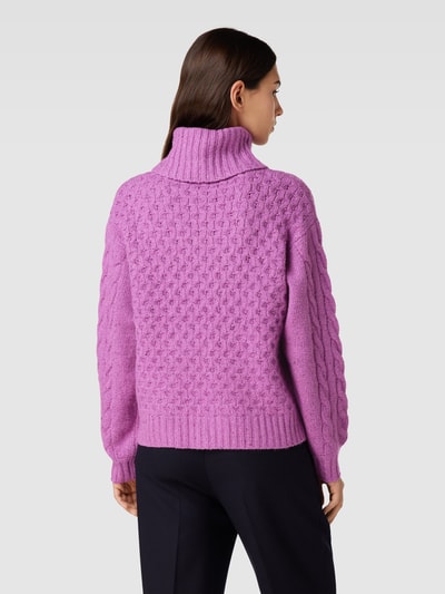 Tom Tailor Strickpullover mit Zopfmuster Mauve 5