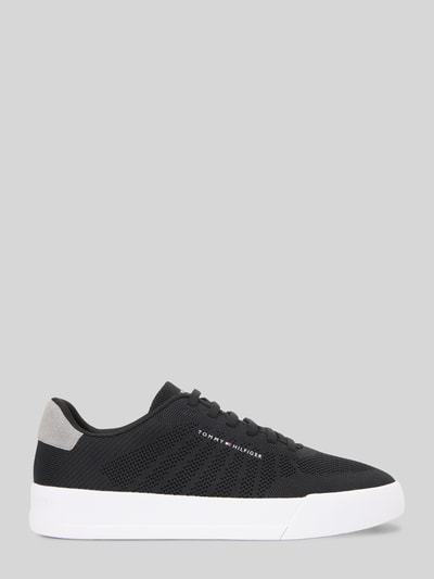 Produktfoto, Sneaker mit Logo Detail von Tommy Hilfiger für Herren, Optik: Unifarben, Schuhspitze: Abgerundet, Absatzform: flach, Verschluss: Schnürung
