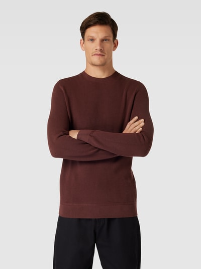 s.Oliver RED LABEL Gebreide pullover met structuurmotief Bordeaux - 4