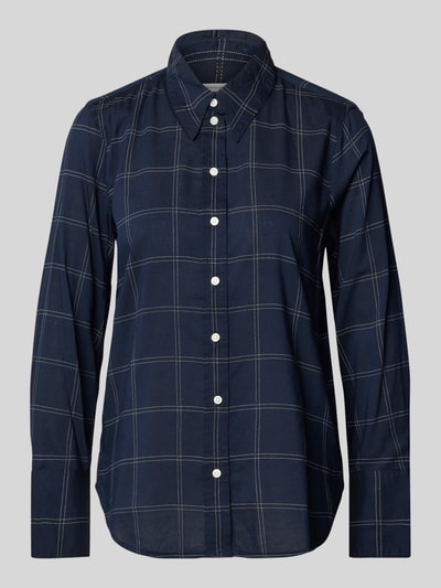 Tom Tailor Regular fit overhemdblouse van katoenmix Marineblauw - 2