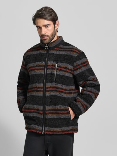 Barbour Relaxed Fit Fleecejacke mit Stehkragen Black 4