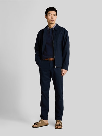 Tom Tailor Koszulka polo o kroju regular fit z kołnierzykiem w kontrastowym kolorze Granatowy 1