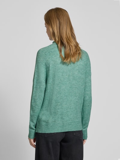 Tom Tailor Denim Comfort Fit Strickpullover mit Sattelschulter-Ärmel und Mock-Neck Grass 5