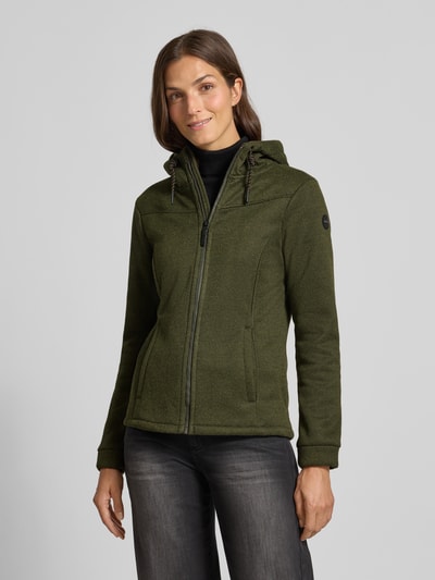 G.I.G.A. DX Kurtka z kapturem i podszewką z futerka Oliwkowy melanż 4