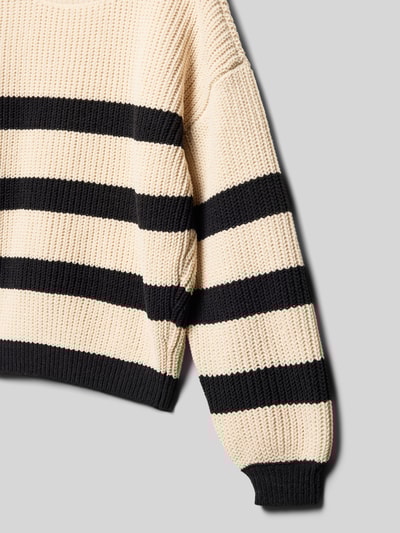 s.Oliver RED LABEL Regular fit gebreide pullover met kraag met ronde hals Ecru - 2