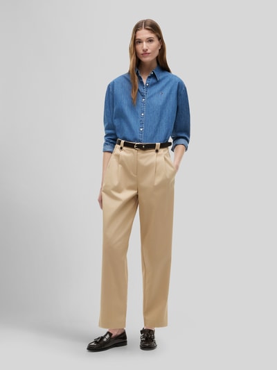 Tommy Hilfiger Boxy Fit Jeanshemd aus reiner Baumwolle Bleu Melange 1