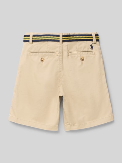 Productfoto, Regular Fit Bermudas uit katoenmix Model 'BEDFORD' van Polo Ralph Lauren Kids, look: effen, met logostitching, stoffen riem, verstelbare wijdte, steekzakken, achterzakken, kleur beige