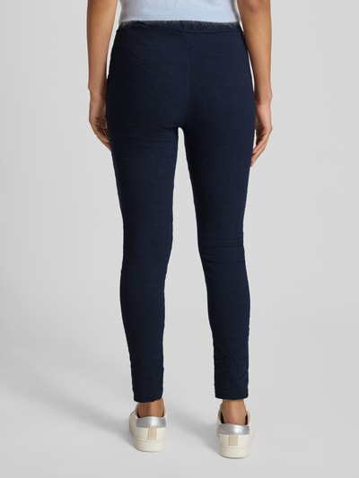 ZABAIONE Spodnie materiałowe o kroju skinny fit z tunelem Granatowy 5