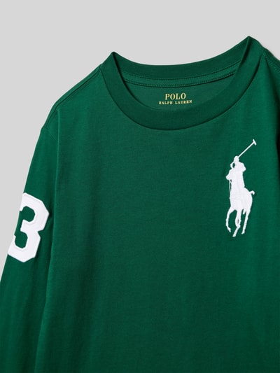 Polo Ralph Lauren Teens Longsleeve mit Label-Stitching und Rundhalsausschnitt Dunkelgruen 2