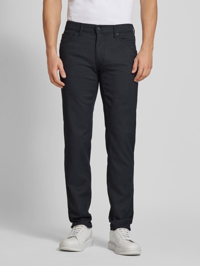 Brax Regular fit broek in 5-pocketmodel, model 'CADIZ' Marineblauw - 4