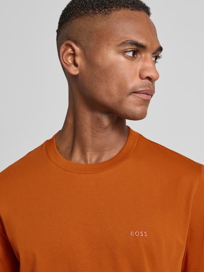 BOSS Regular Fit T-Shirt aus reiner Baumwolle Modell 'THOMPSON' Orange 3