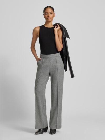 Cambio Regular fit broek met wol, model 'AVA' Middengrijs - 1