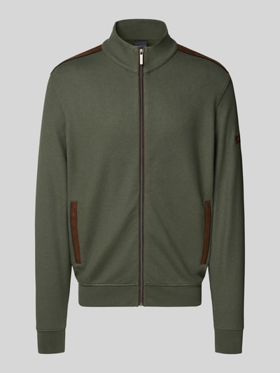 bugatti Sweatjack met opstaande kraag, model 'Selanik' Kaki - 2