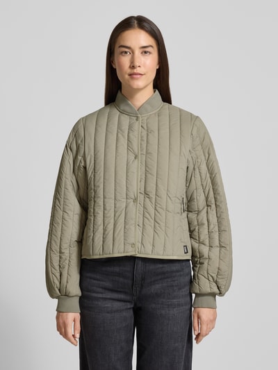 RAINS Gewatteerd jack met knoopsluiting, model 'Banja Liner' Rietgroen - 4