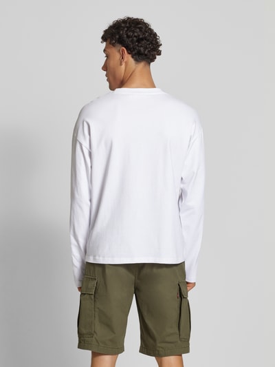 WEEKDAY Longsleeve mit geripptem Rundhalsausschnitt Offwhite 5