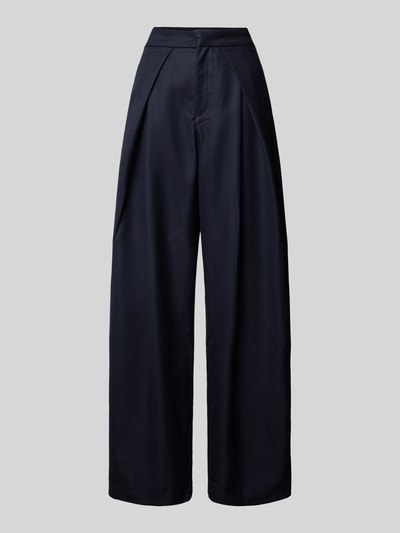 LOLLYS LAUNDRY Wide Leg Bundfaltenhose mit Eingrifftaschen Modell 'Zola' Marine 1