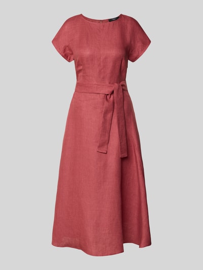 Weekend Max Mara Getailleerde vrijetijdsjurk van puur linnen model 'ESORDIO' Donkerrood - 2