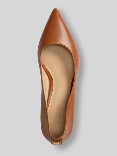 Lauren Ralph Lauren Pumps aus echtem Leder Cognac 3