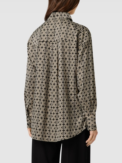 Christian Berg Woman Selection Overhemdblouse met all-over motief Zwart - 5