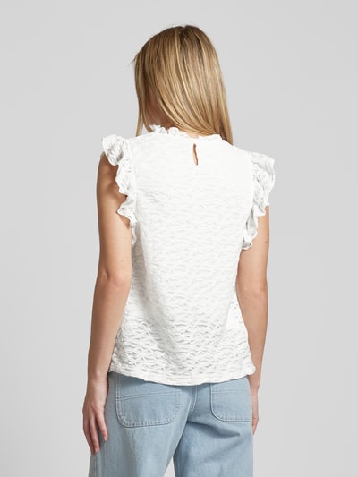 Pieces Blousetop met opstaande kraag, model 'JOLLINE' Offwhite - 5