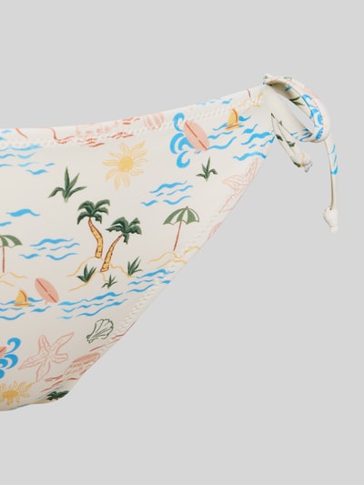 Produktfoto, Bikini-Slip mit seitlicher Schnürung von Jake*s Casual, Allover-Look, Material-Mix mit Stretch-Anteil, körpernahe Passform.