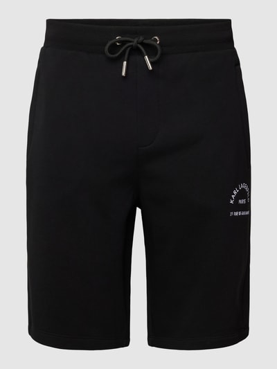 Karl Lagerfeld Sweatshorts mit Label-Stitching Black 2