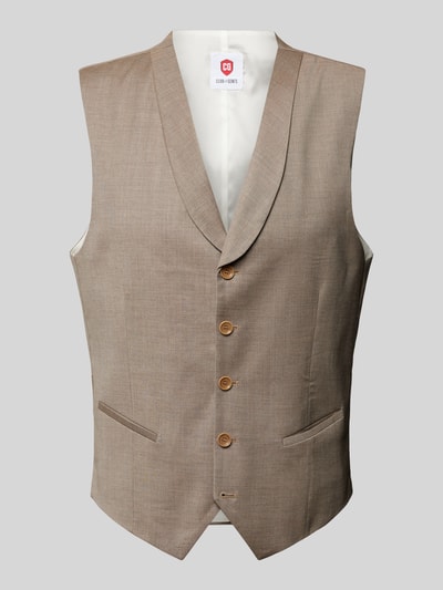 CG - Club of Gents Weste mit Leistentaschen Modell 'Paddy' Beige 1