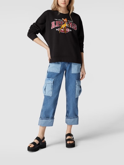 adidas Originals Oversized sweatshirt met motiefstitching Zwart - 1