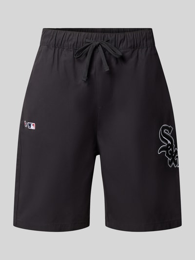 Produktfoto, Relaxed Fit Shorts aus reiner Baumwolle von Champion in Schwarz mit elastischem Bund, Logo-Stitching, schlichtes Design, Herren Shorts