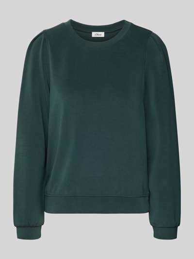 s.Oliver RED LABEL Regular fit sweatshirt van modalmix Donkergroen - 2