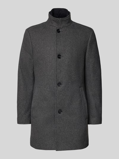 MCNEAL Lange jas met opstaande kraag en steekzakken Antraciet - 2
