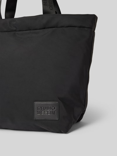 STUDIO BERLIN Shopper met logopatch, model 'Prenzlau' Zwart - 3