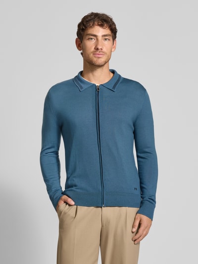 Paul Smith Regular Fit Strickjacke aus reiner Wolle Blau 4